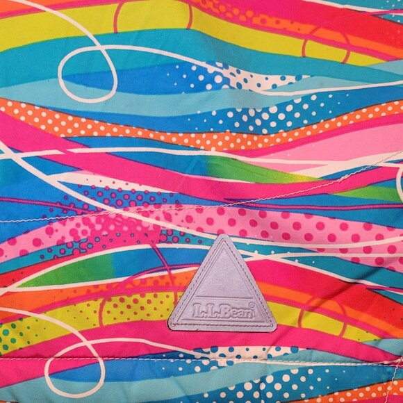 LL Bean Pink Vintage-Style Sweater-Print Puffer Jacket, Youth Size 2T Thinsulate - Picture 8 of 10